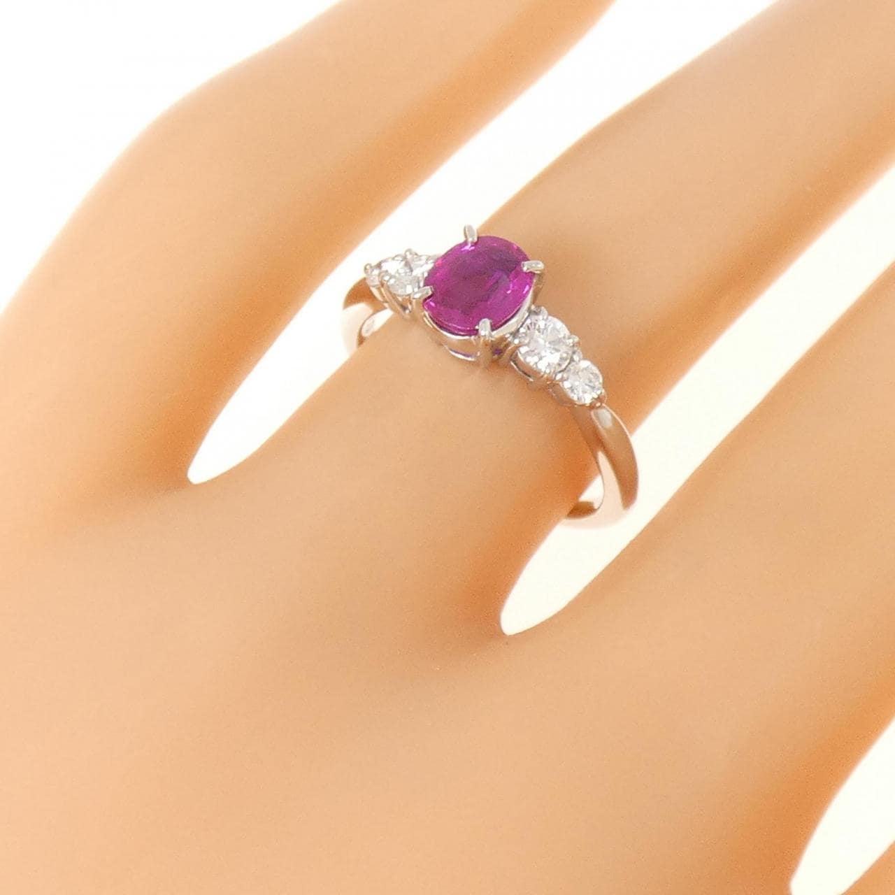 PT900 ルビー リング 0.73CT