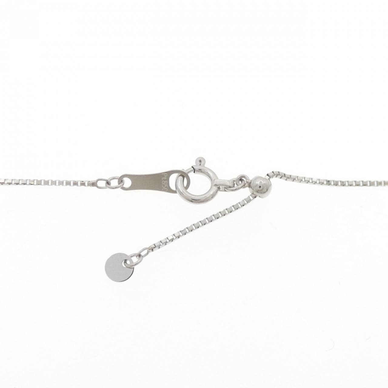 PT900/PT850 フラワー ダイヤモンド ネックレス 0.50CT