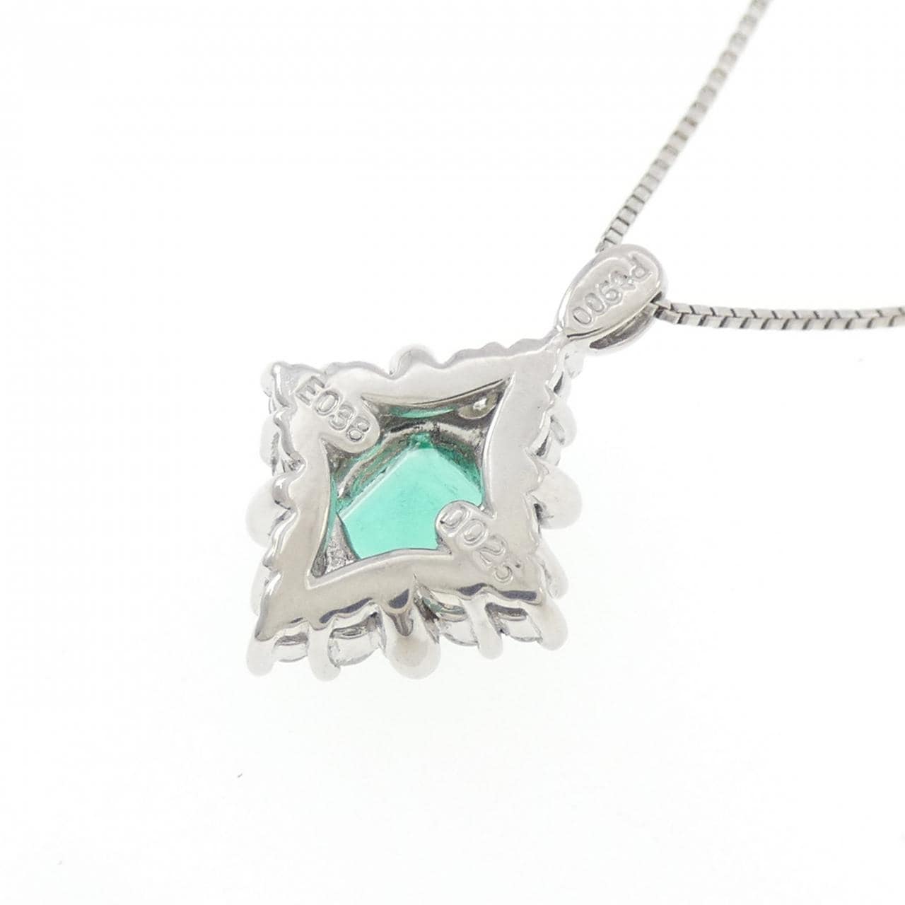 PT900/PT850 エメラルド ネックレス 0.38CT