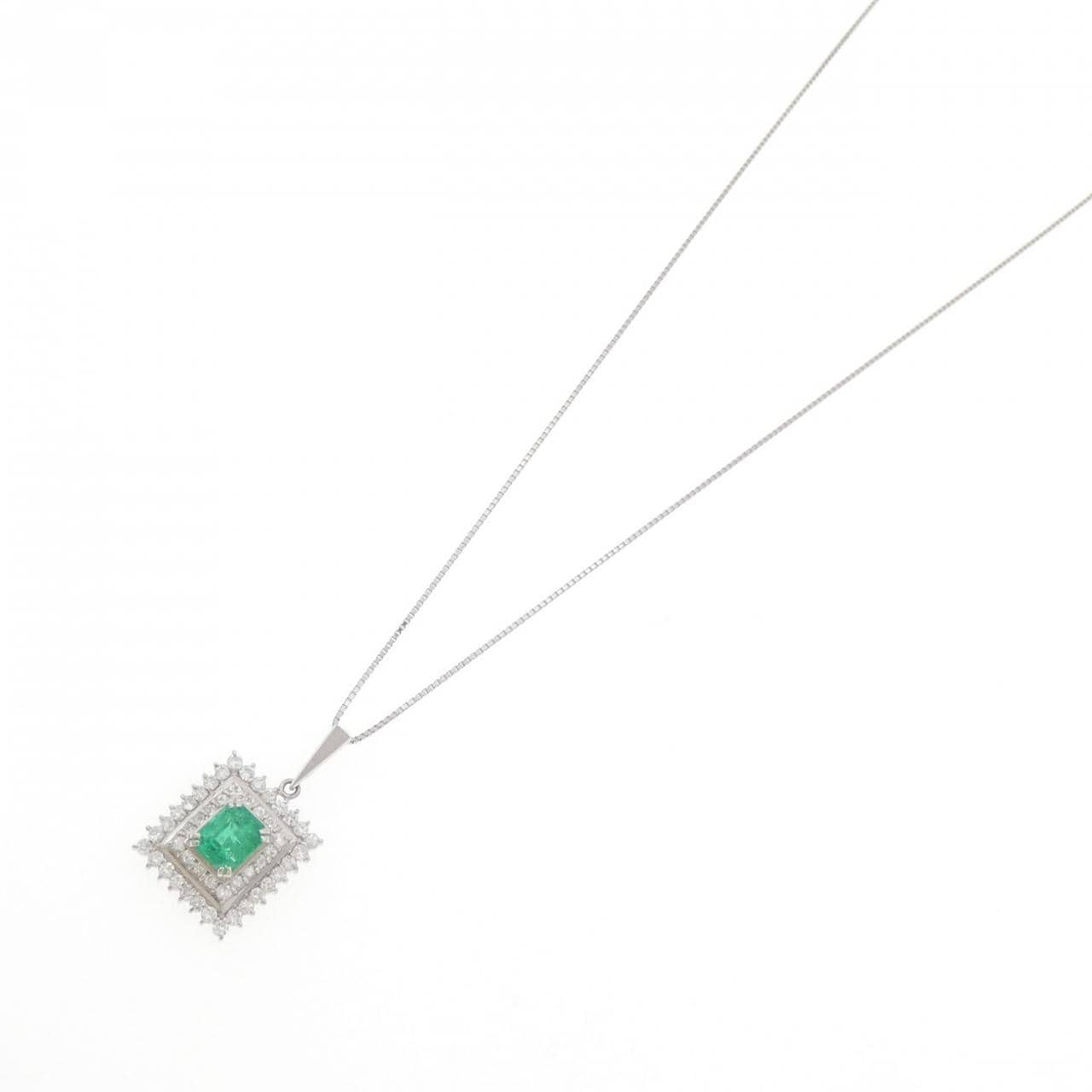 PT900/PT850 エメラルド ネックレス 1.14CT