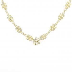 K18YG フラワー ダイヤモンド ネックレス 3.15CT
