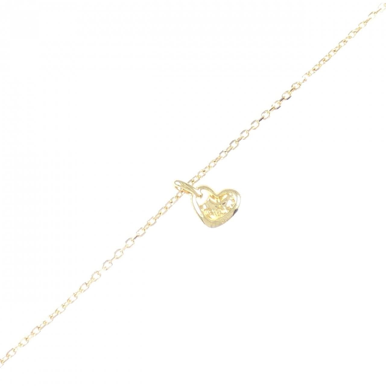 K18YG ハート ダイヤモンド ブレスレット 0.02CT
