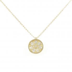 K18YG フラワー ダイヤモンド ネックレス 0.35CT