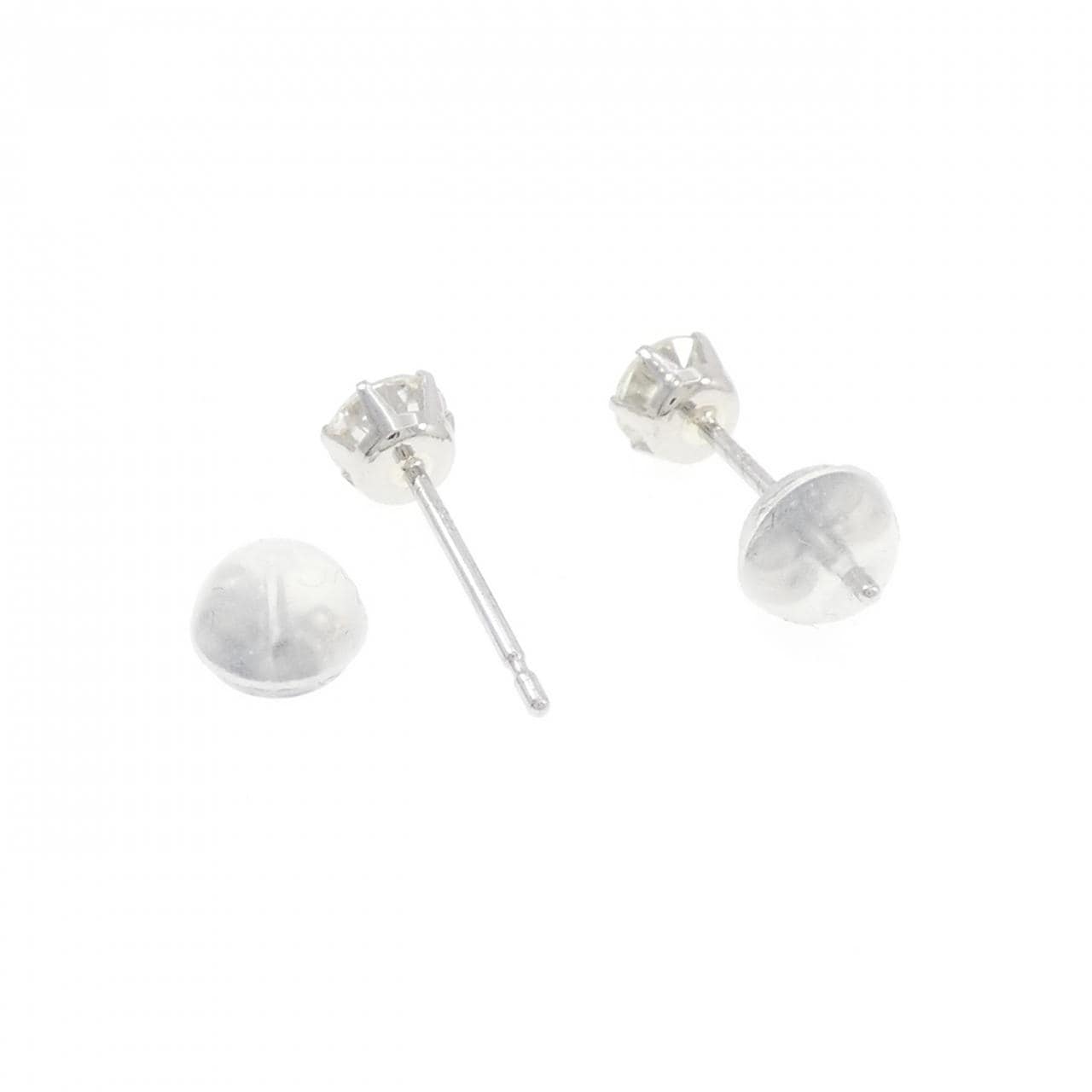PT900 ソリティア ダイヤモンド ピアス 0.60CT