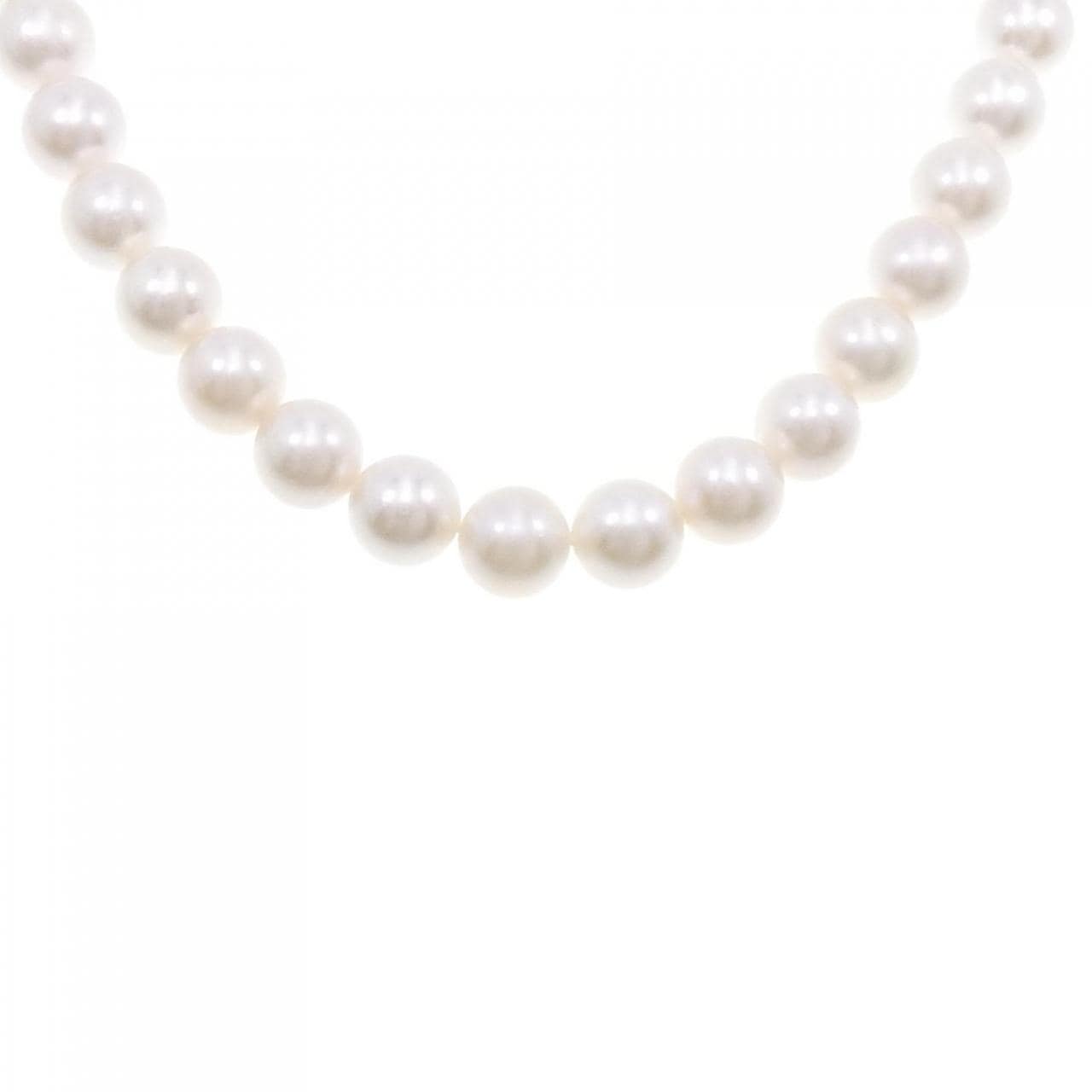 Silver clasp/K14WG Akoya pearl necklace and earrings set 8-8.5mm
