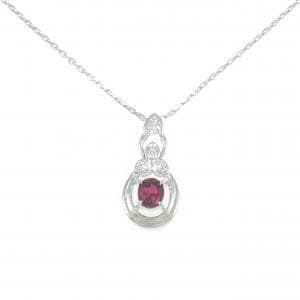 PT900/PT850 ルビー ネックレス 0.77CT