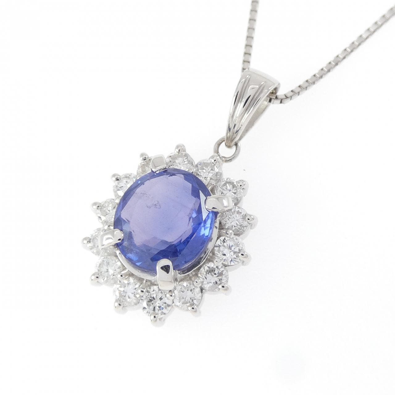 PT900/PT850 非加熱 サファイヤ ネックレス 2.11CT