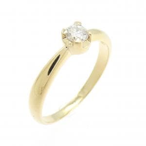 K18YG ソリティア ダイヤモンド リング