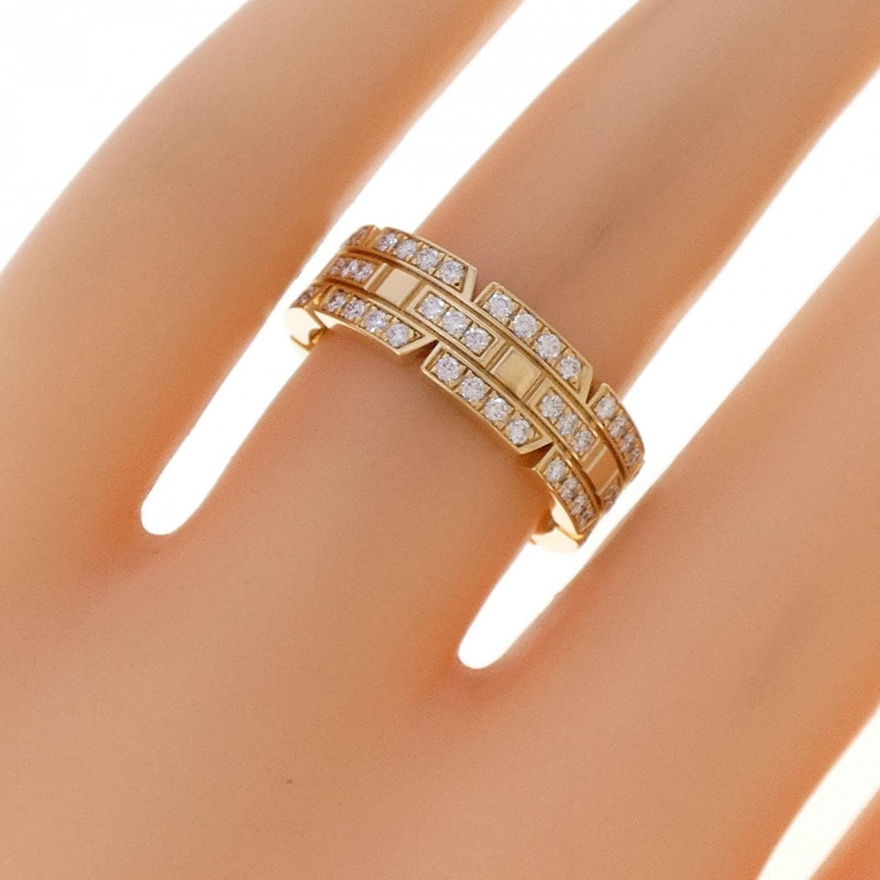 カルティエ タンクフランセーズ フルダイヤモンド リング