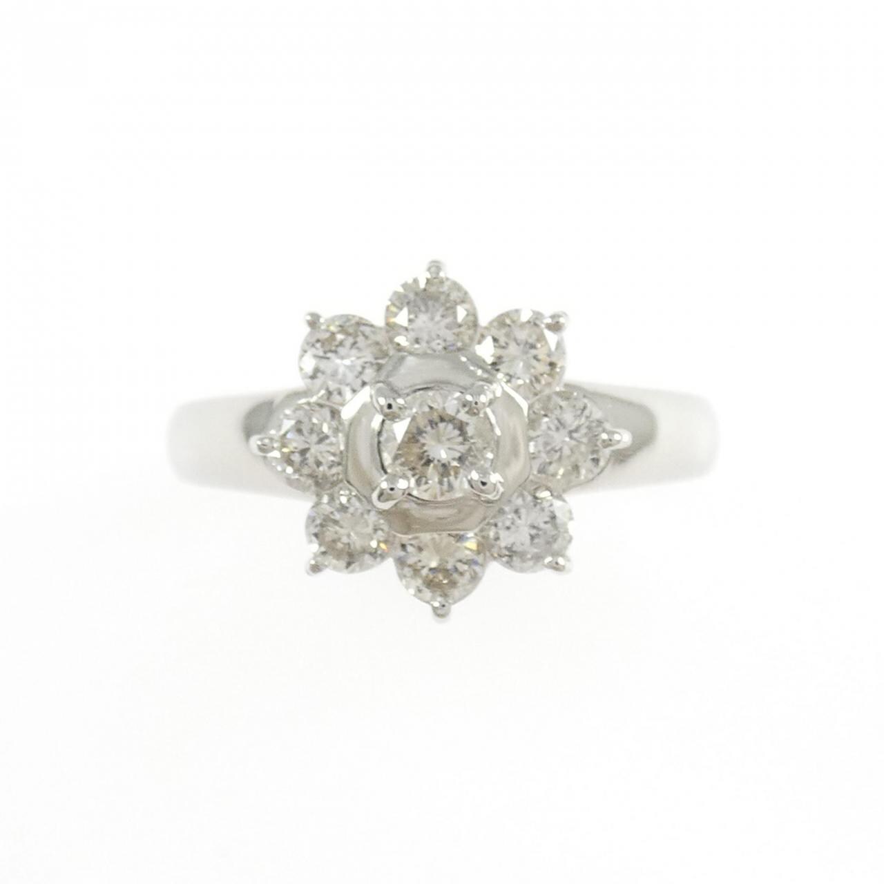 PT900 フラワー ダイヤモンド リング 1.01CT