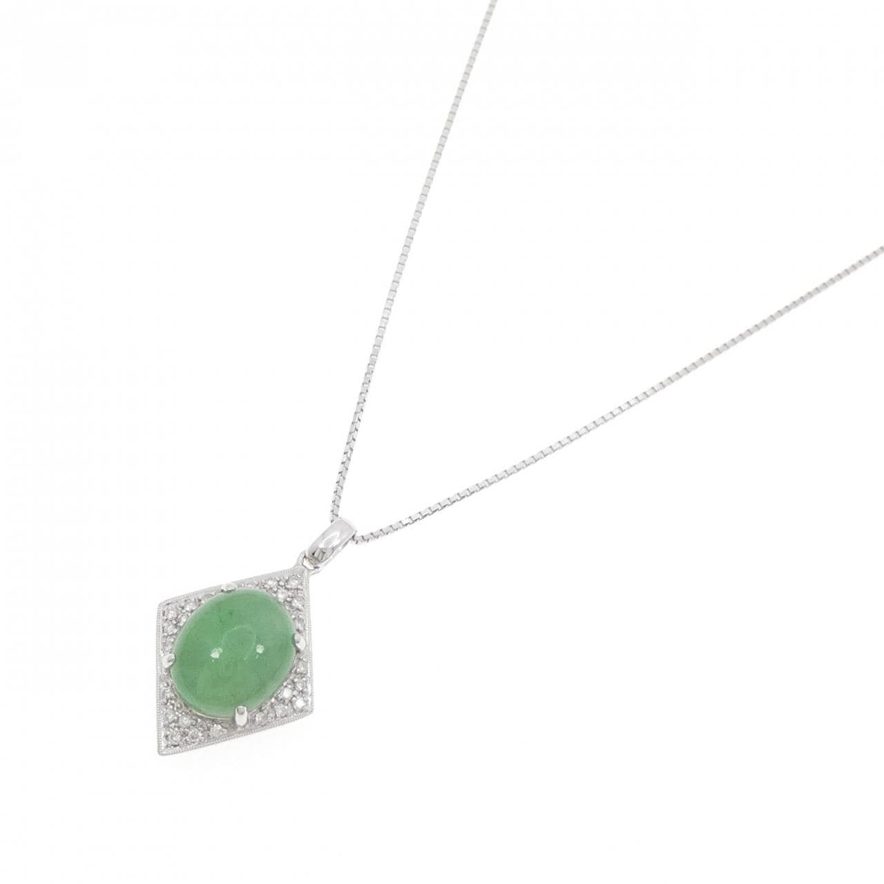 K18WG翡翠项链8.94CT