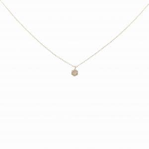 K18YG ソリティア ダイヤモンド ネックレス 0.10CT