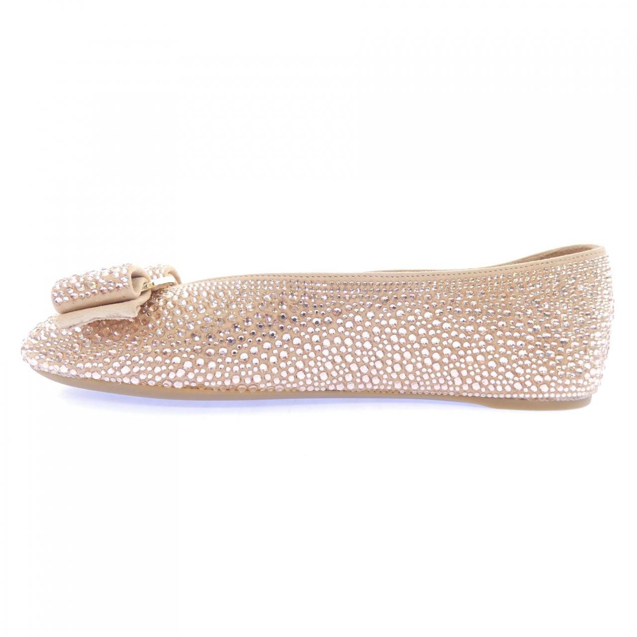 フェラガモ FERRAGAMO VANNA G CR5cm 0785488 フラットシューズ