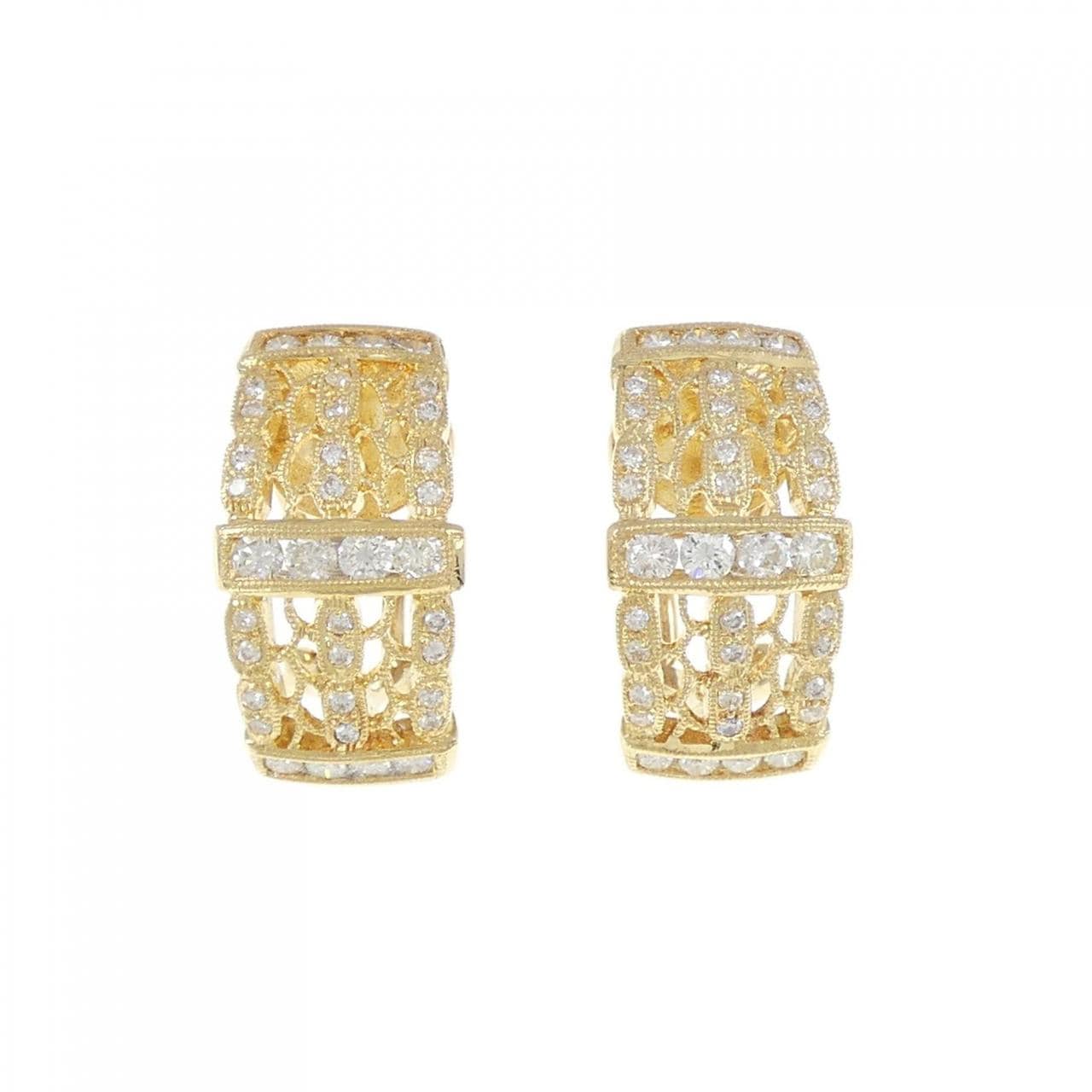 K18YG Diamond earrings 1.02CT