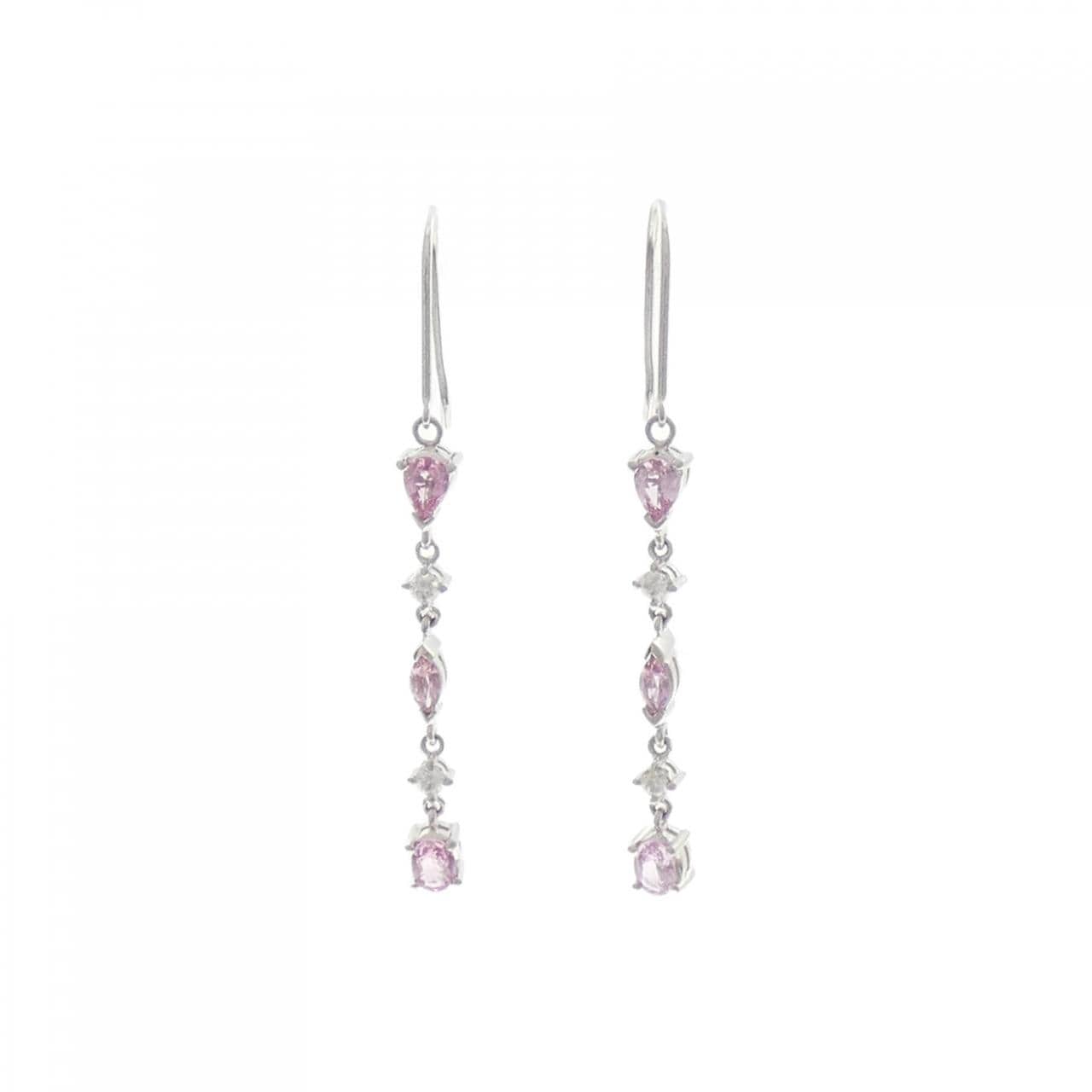 K18WG サファイヤ ピアス 0.92CT