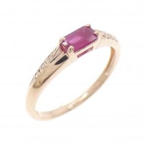 K10PG ルビー リング 0.28CT