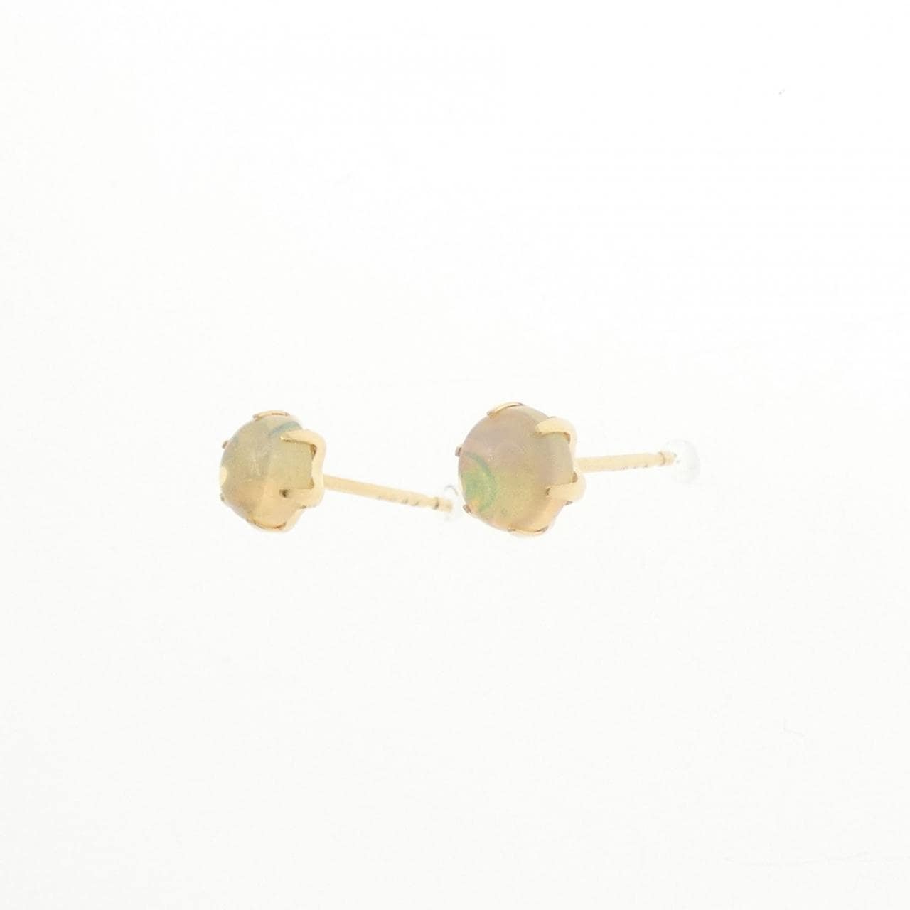 K18YG オパール ピアス 0.6CT