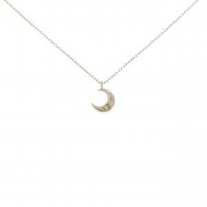 K10YG ムーン ダイヤモンド ネックレス 0.01CT