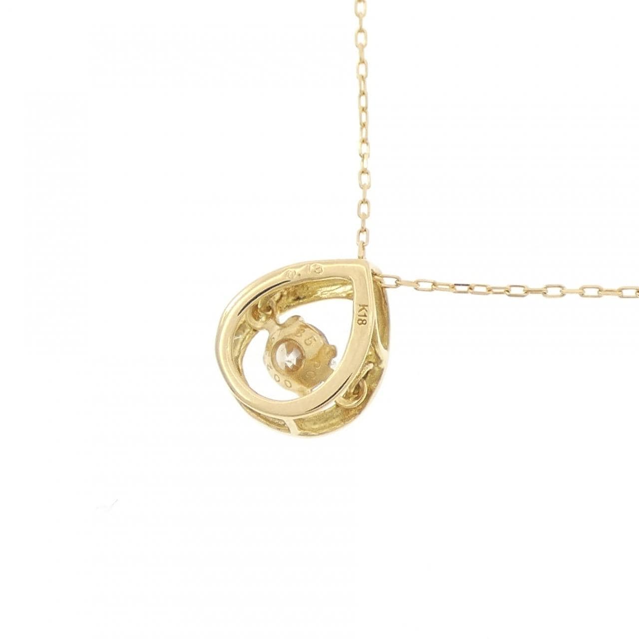 K18YG ダイヤモンド ネックレス 0.13CT