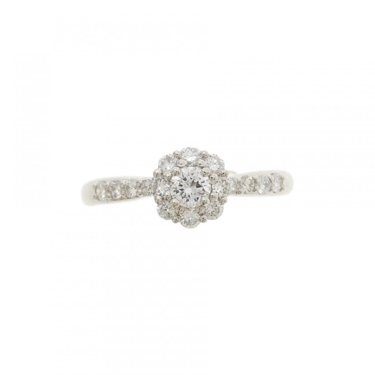 PT900 フラワー ダイヤモンド リング 0.51CT