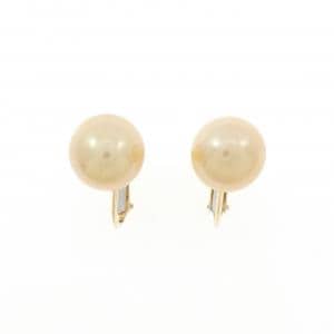 K18YG 白蝶パール イヤリング 10.4mm