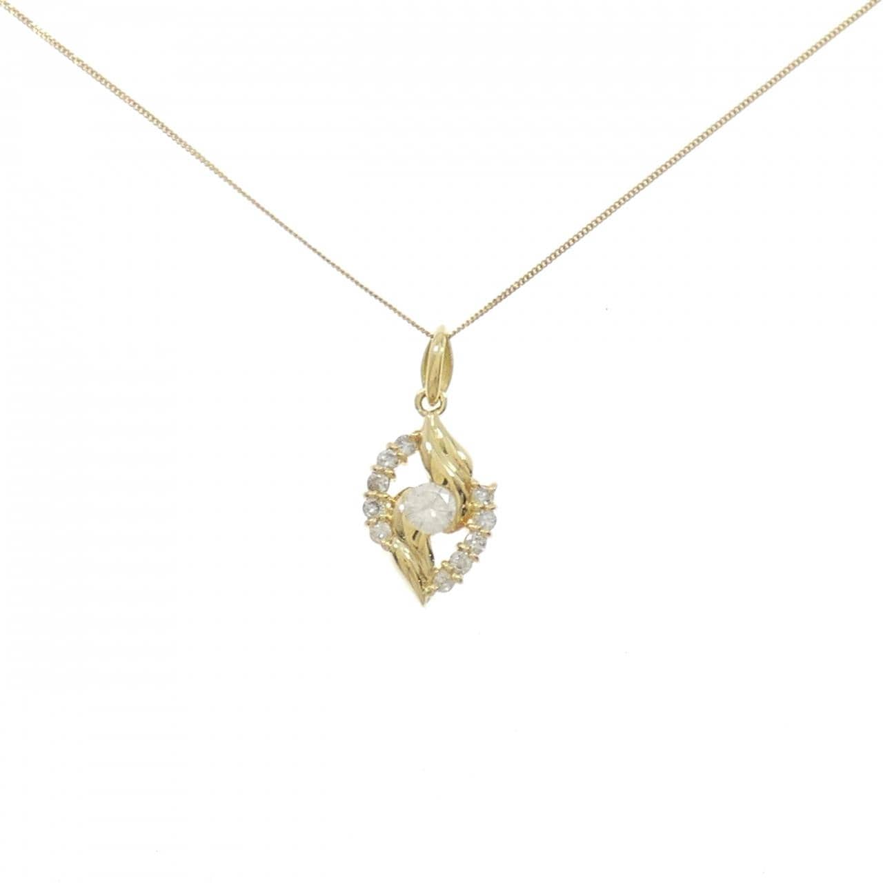 K18YG ダイヤモンド ネックレス 0.35CT