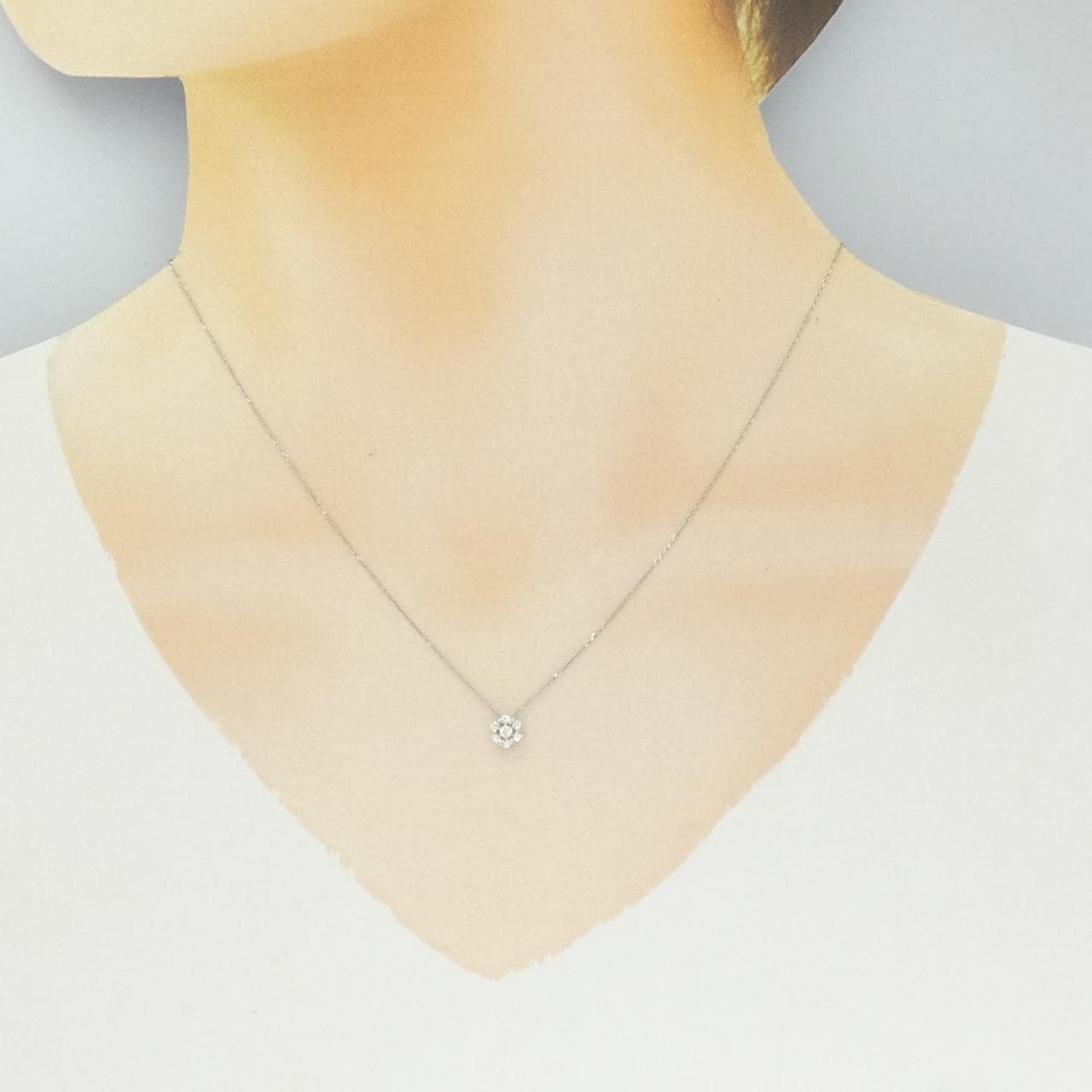 PT850 ダイヤモンド ネックレス 0.10CT