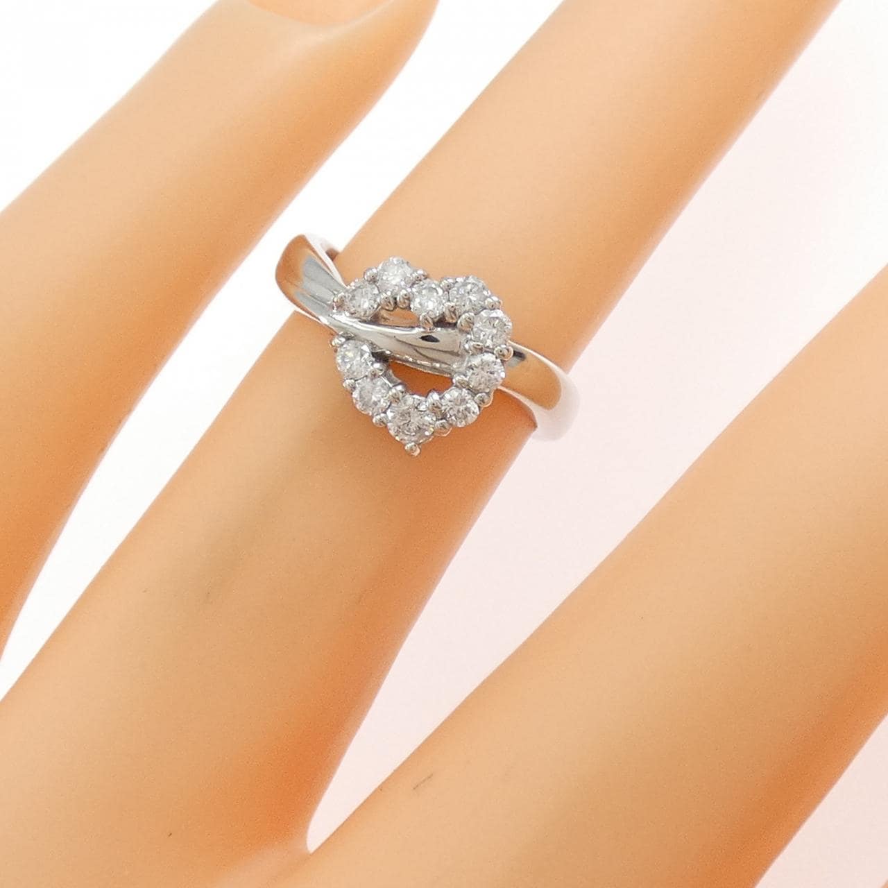 PT900 ハート ダイヤモンド リング 0.30CT