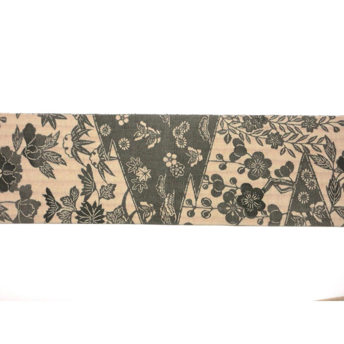 名古屋帯　染紬　全通柄