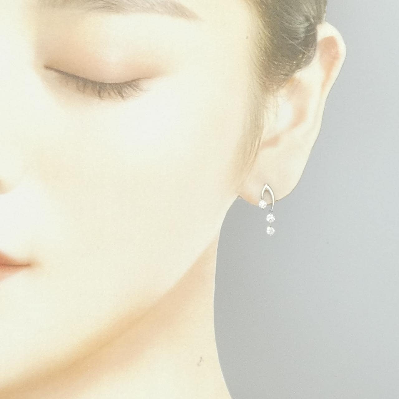 PT900 ダイヤモンド ピアス 0.40CT