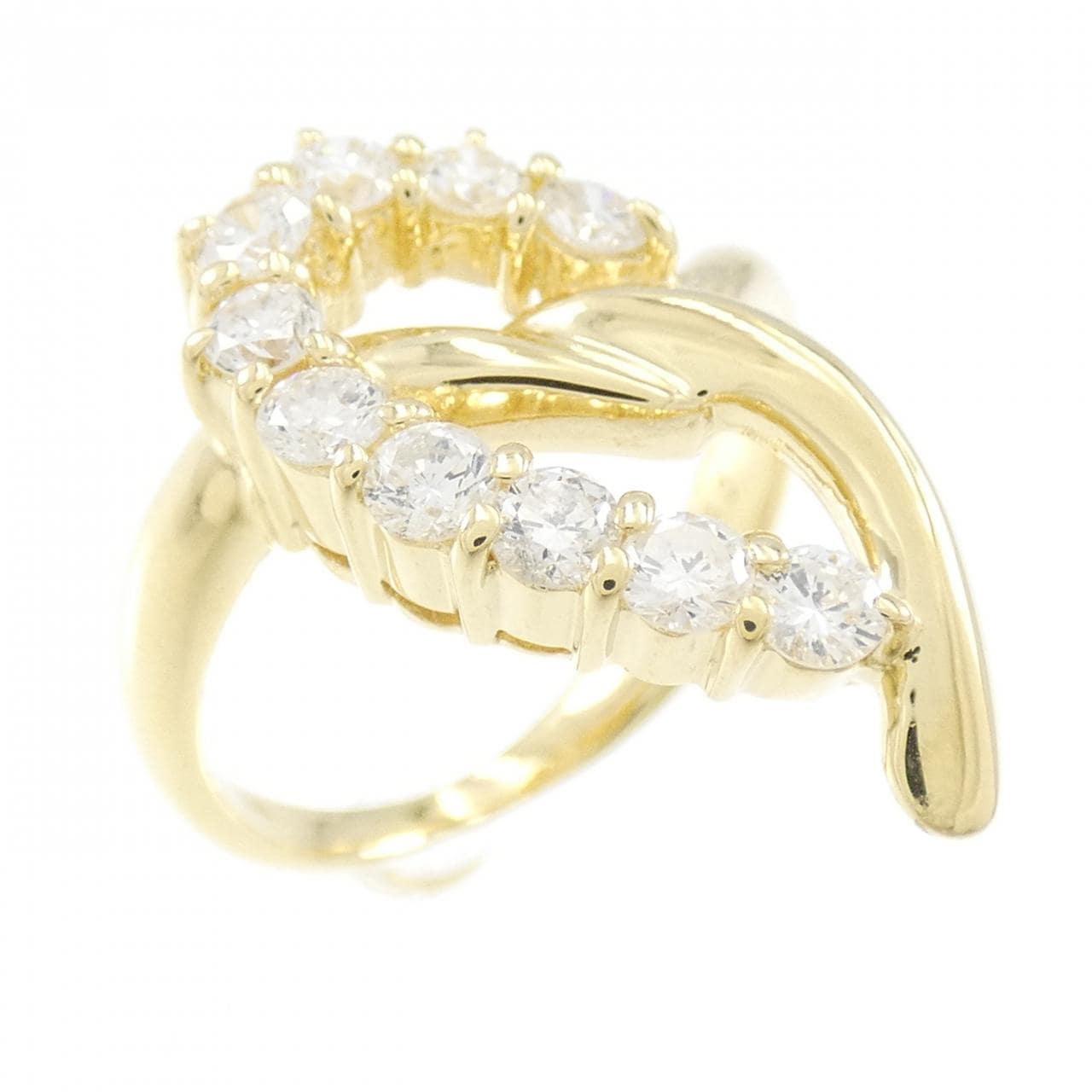 K18YG ダイヤモンド リング 0.740CT