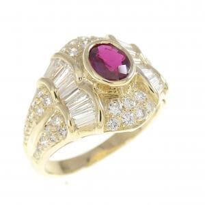 750YG ルビー リング 0.48CT