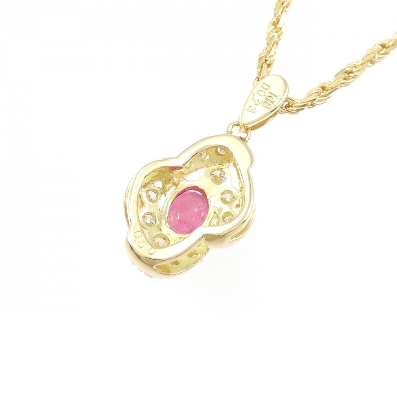 K18YG ルビー ネックレス 0.50CT