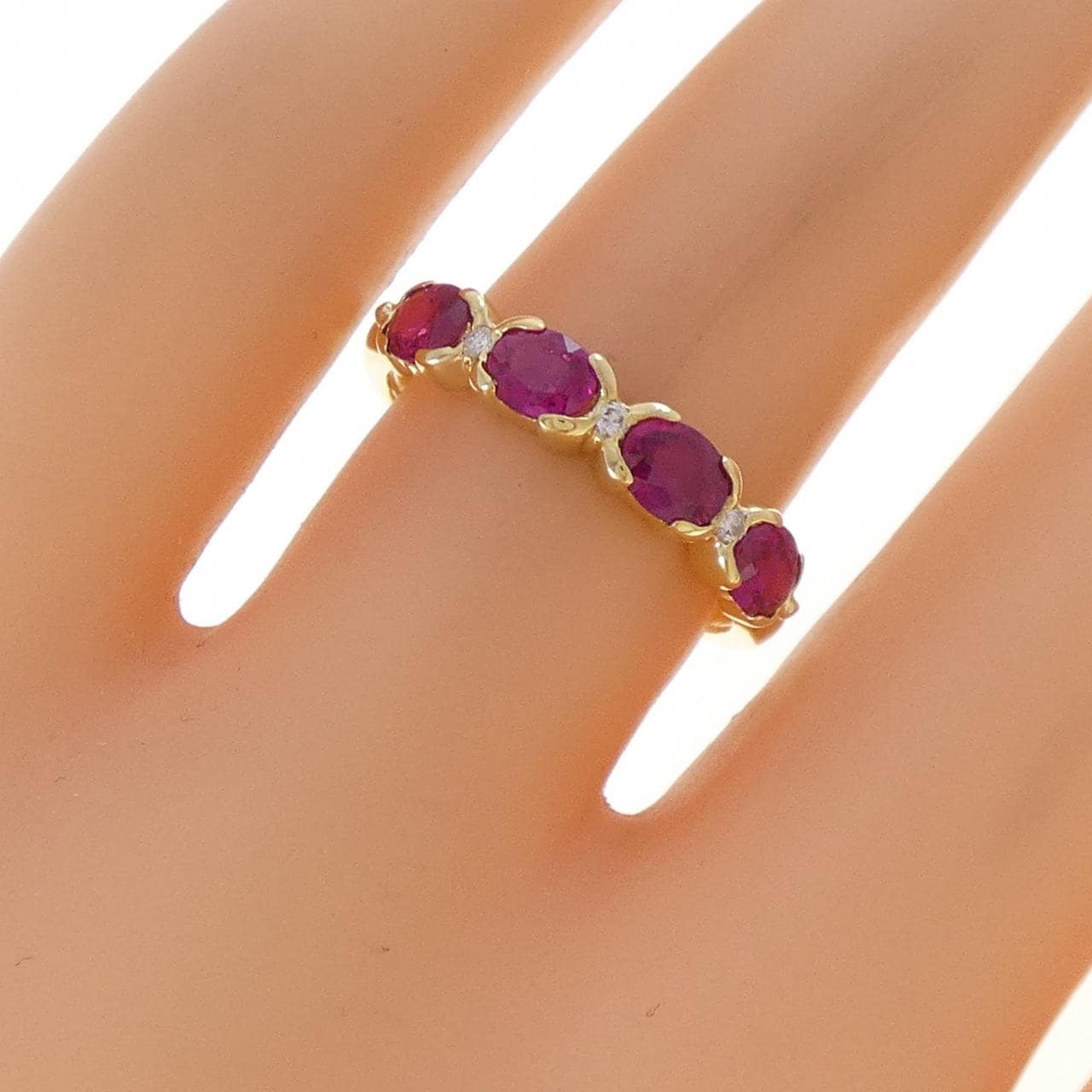 K18YG ルビー リング 1.20CT