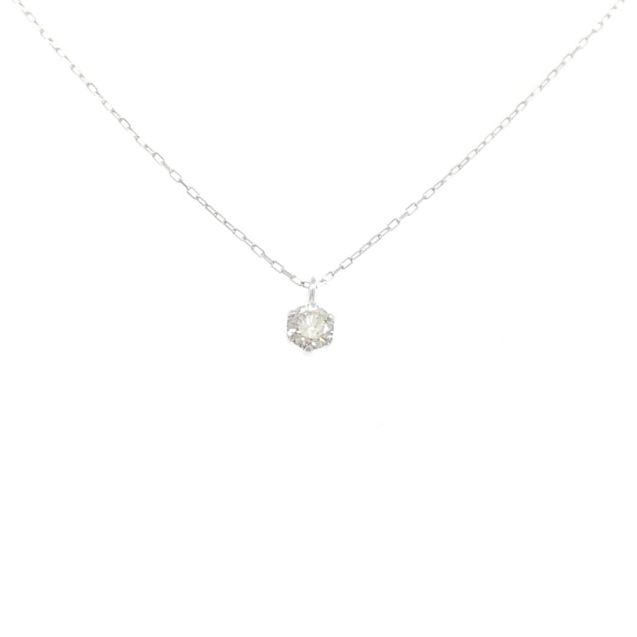 PT900/PT850 ソリティア ダイヤモンド ネックレス 0.10CT