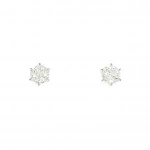 PT900 ソリティア ダイヤモンド ピアス 0.60CT