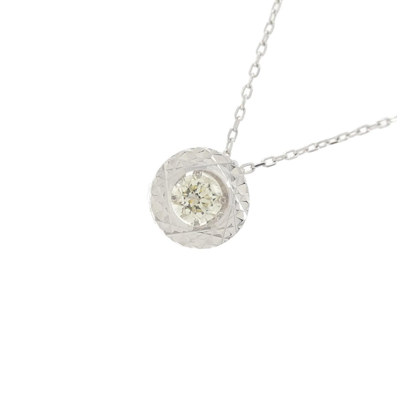 K18WG ダイヤモンド ネックレス 0.10CT