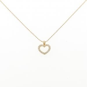 K18YG ハート ダイヤモンド ネックレス