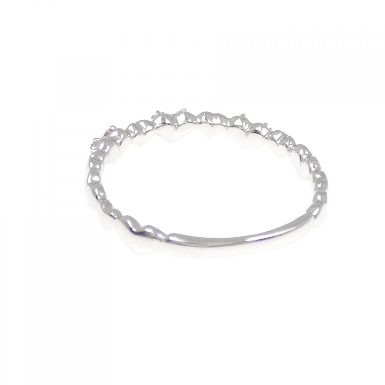 K10WG ハート ダイヤモンド リング 0.09CT