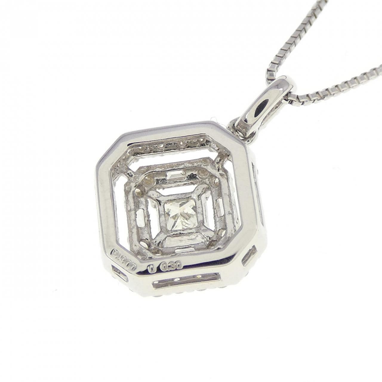 【新品】PT900/PT850 ダイヤモンド ネックレス 0.30CT