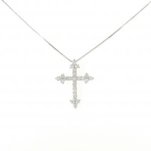 PT900/PT850 クロス ダイヤモンド ネックレス 1.00CT