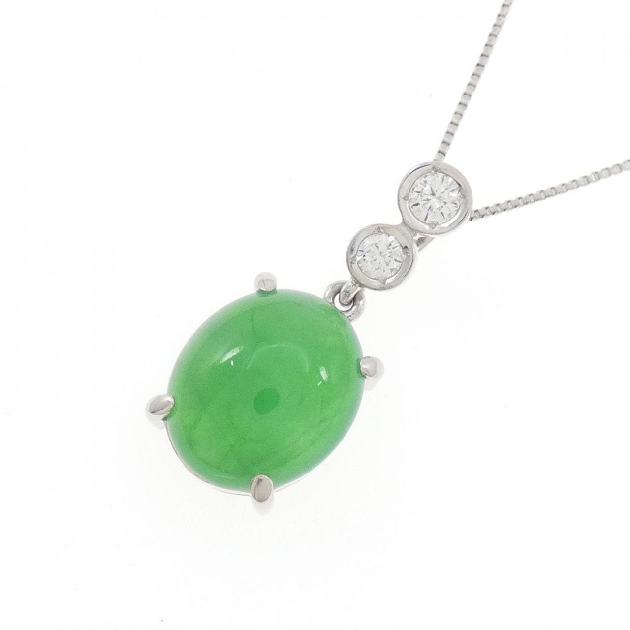 PT900/PT850 ヒスイ ネックレス 3.66CT