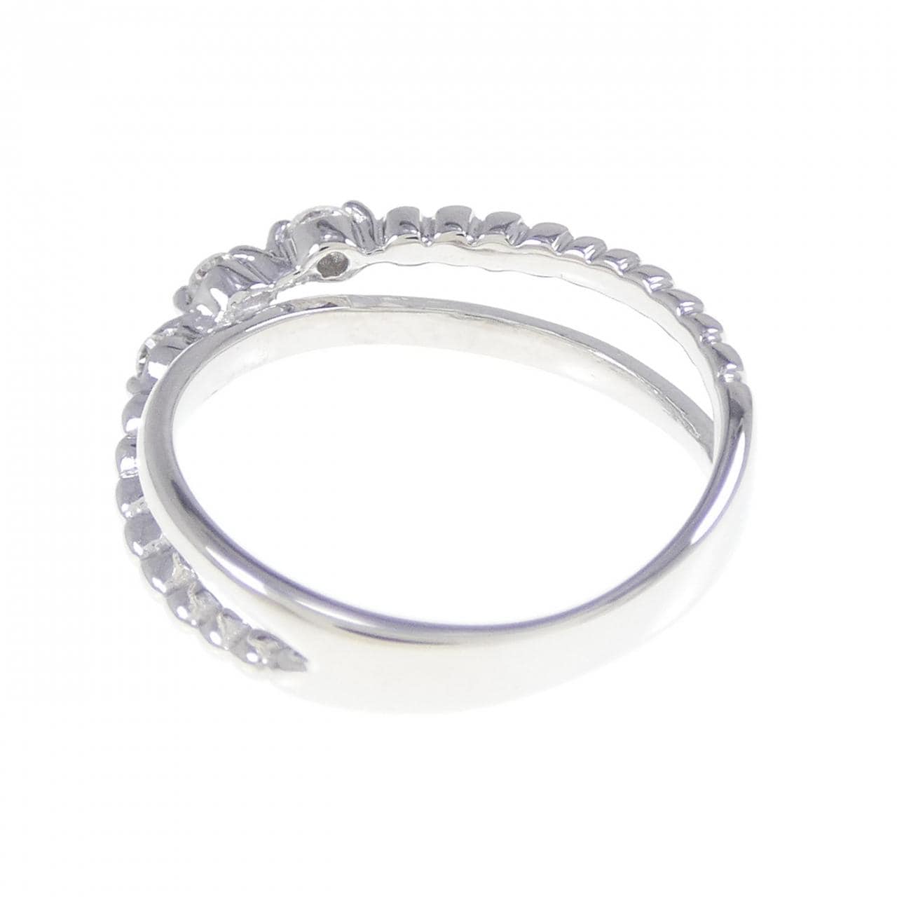 K18WG ダイヤモンド ピンキーリング 0.06CT