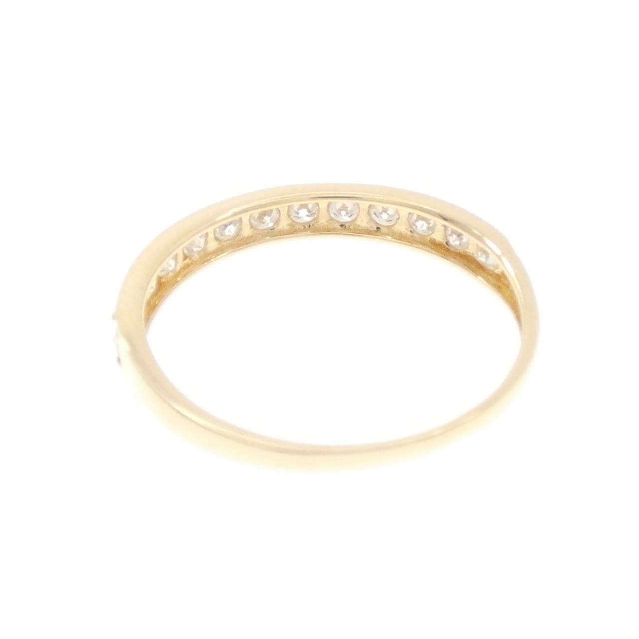 K18YG ハーフエタニティ ダイヤモンド リング 0.30CT