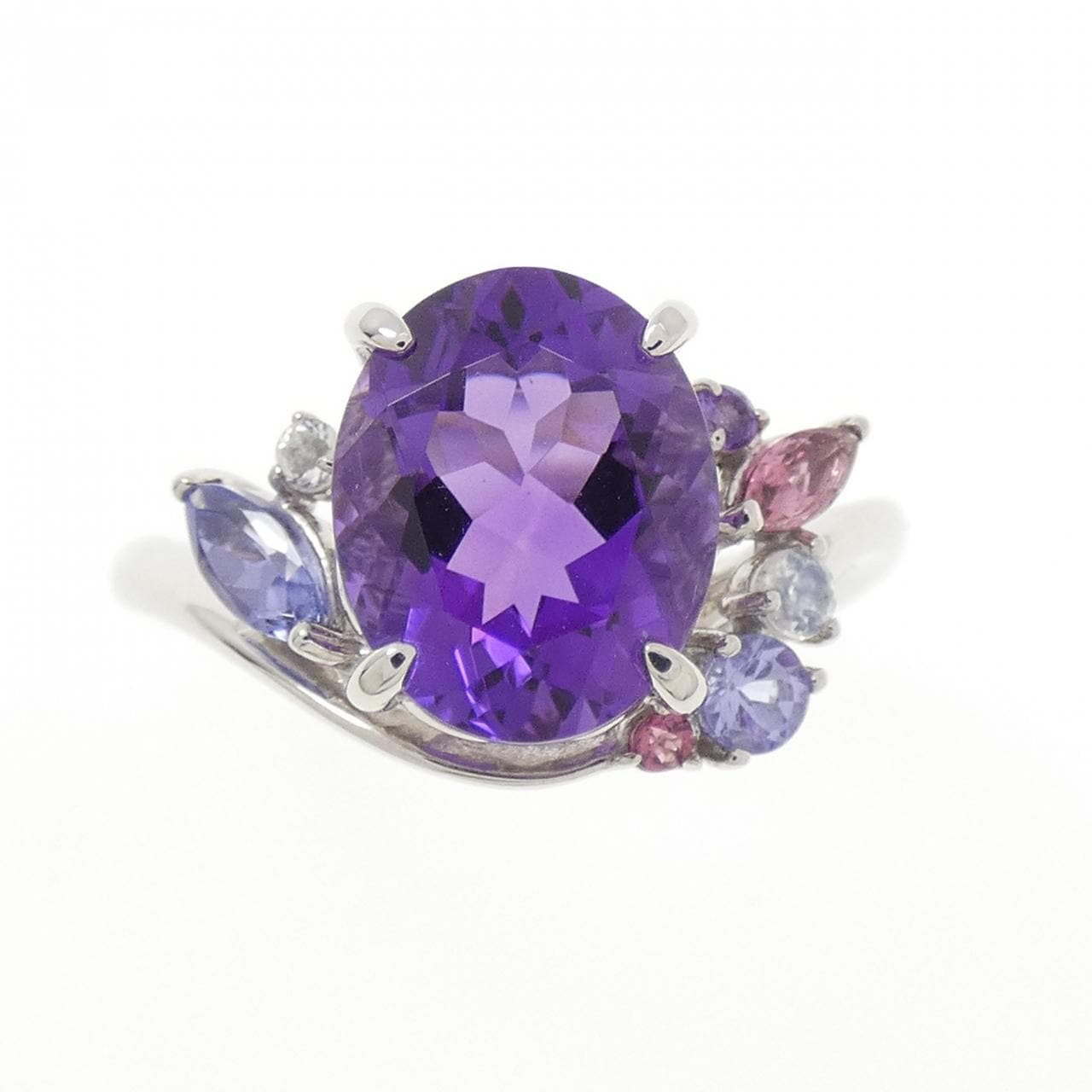K18WG アメジスト リング 2.36CT