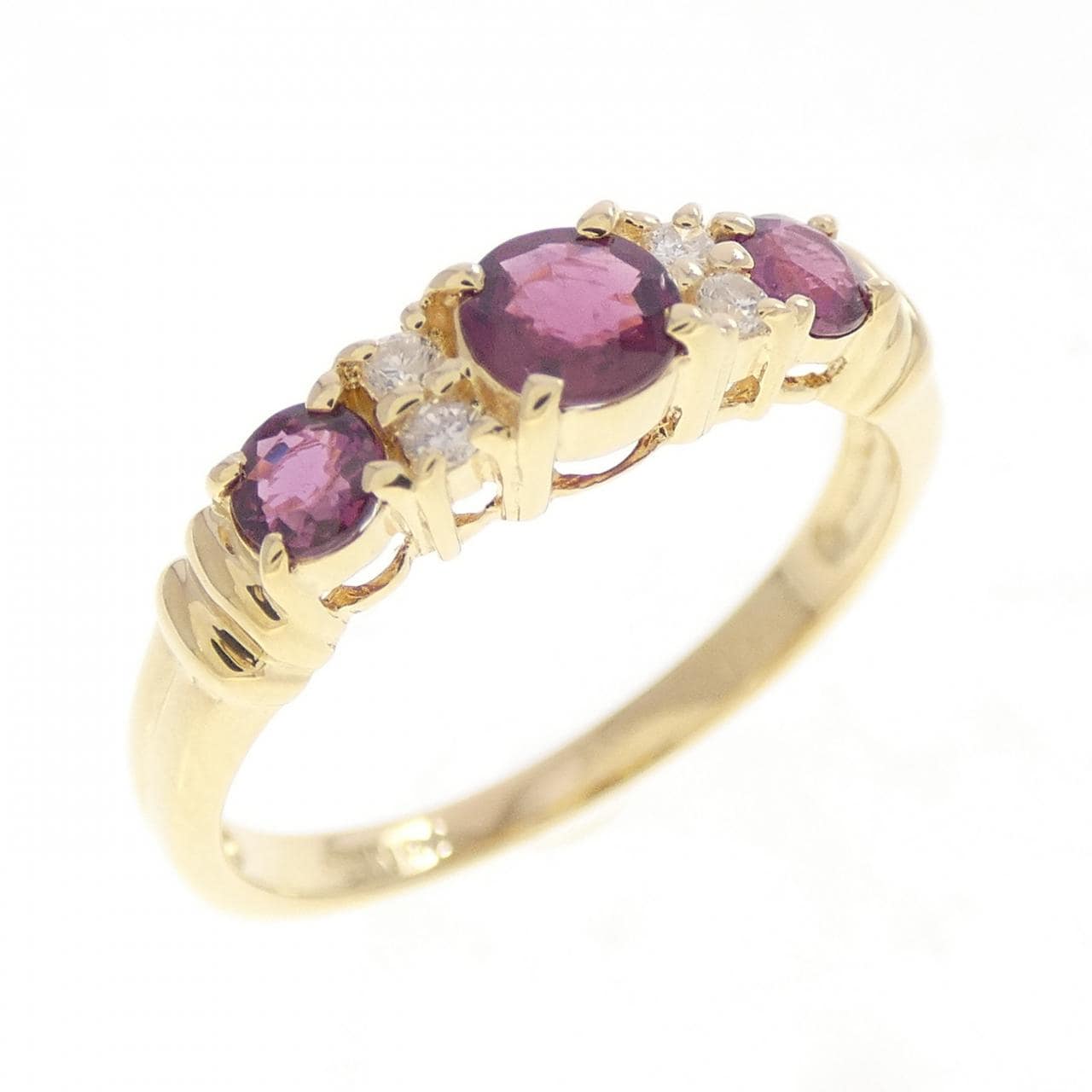 K18YG ルビー リング 0.44CT