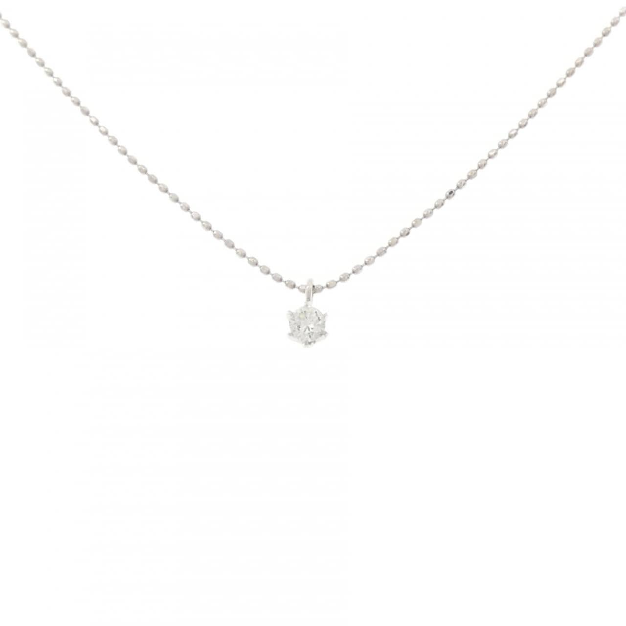 PT900/PT850 ソリティア ダイヤモンド ネックレス 0.10CT