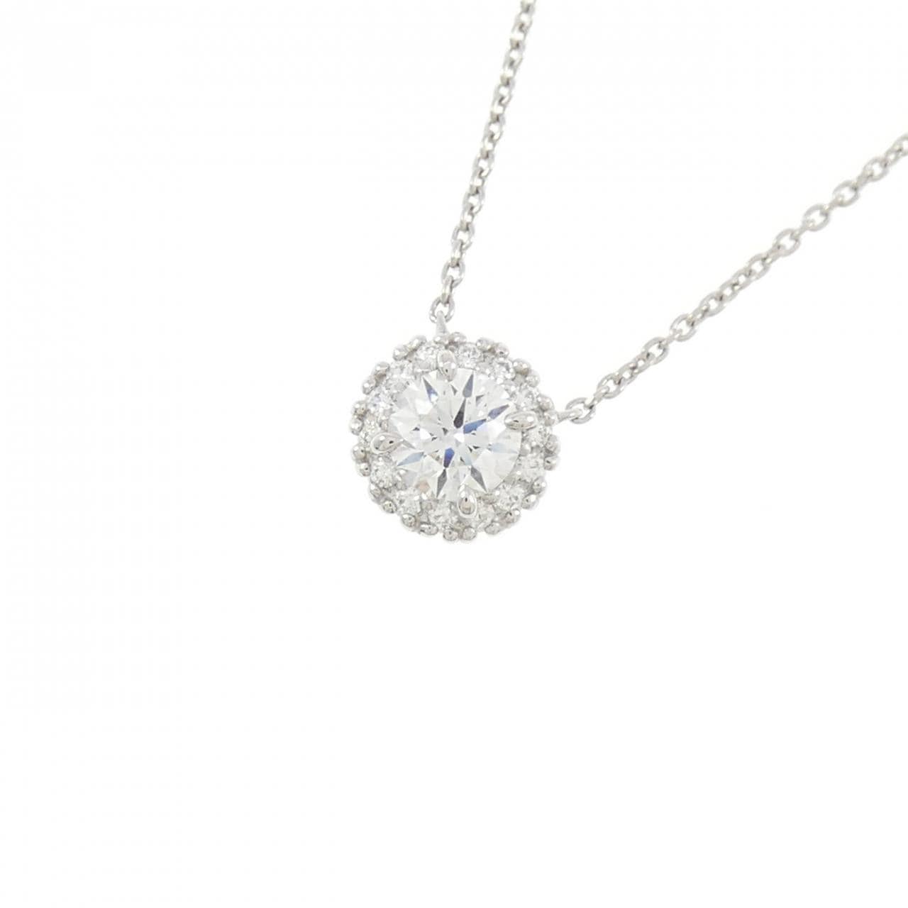 PT950/PT850 ダイヤモンド ネックレス 0.316CT F SI1 3EXT H&C
