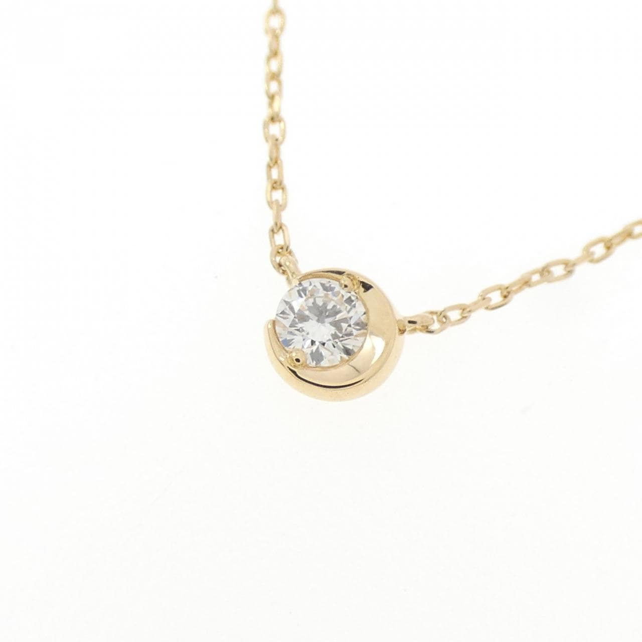 スタージュエリー ムーンセッティング ネックレス 0.06CT
