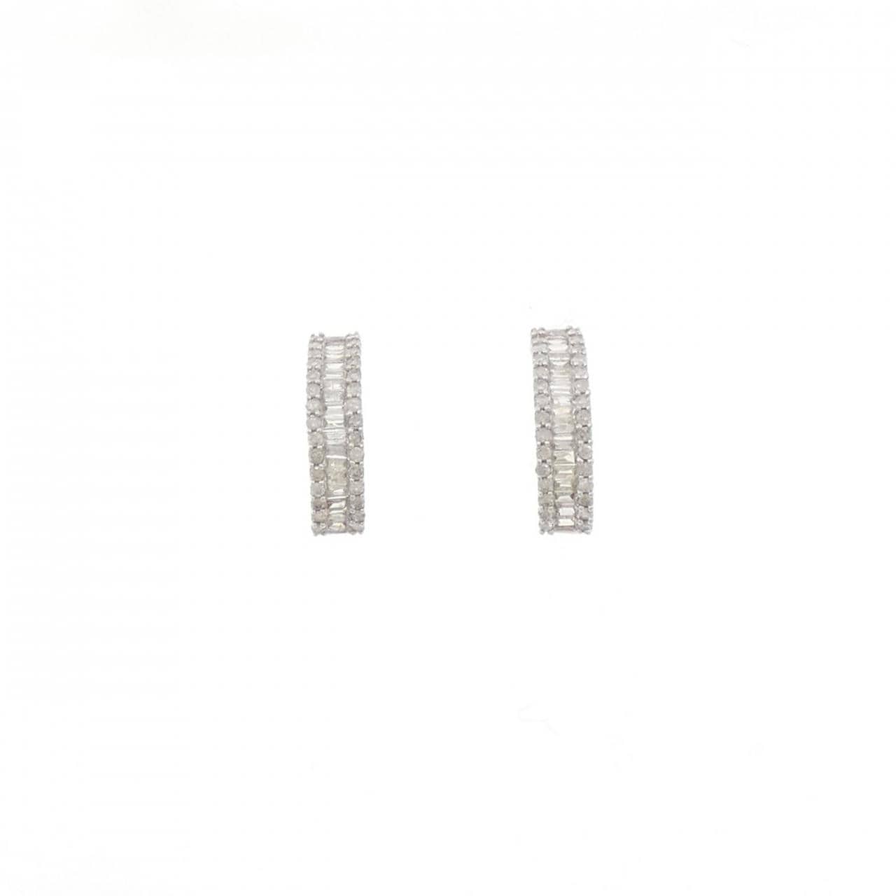 K18WG ダイヤモンド ピアス 0.50CT